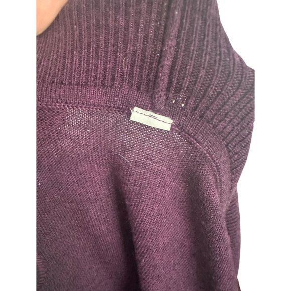 LULULEMON Sit In Lotus Wrap Reversible Heathered Plum Sweater Size 10 - Picture 3 of 9